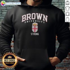 Hot Brown University Strong Logo Hoodie featuring a bold design and vibrant colors, perfect for school spirit and comfort.