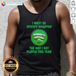 Trendy Hot-I-Must-Be-Wrapped tank top showcasing playful graphic design, perfect for summer fashion and casual outings.