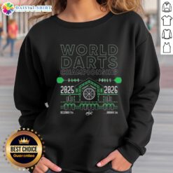 Stylish Hot World Darts Championship 2025-2026 sweatshirt featuring vibrant graphics and comfortable fit for fans.