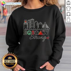 Alt Text: Boston City Sports Strong Skyline Sweatshirt featuring a vibrant cityscape design, perfect for sports enthusiasts.