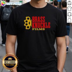Nice Brass Knuckle Films T-Shirt featuring a bold logo design, perfect for film enthusiasts and stylish casual wear.