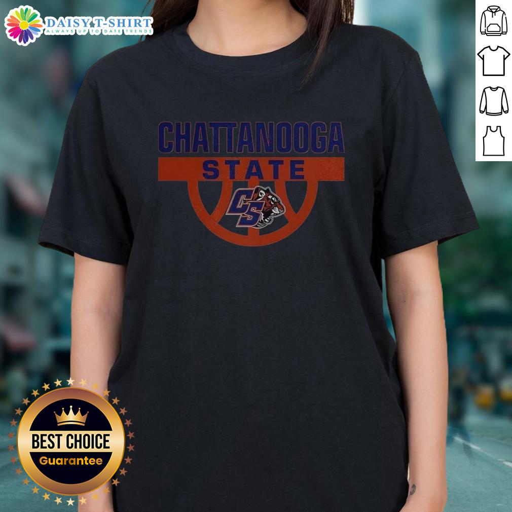 Chattanooga State Tigers basketball ladies tee featuring the official logo, perfect for fans and sports enthusiasts.