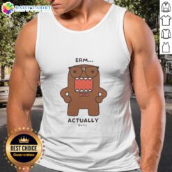 Nice Domo Kun Erm Actually Monster cartoon tank top featuring a playful design, perfect for casual summer wear.