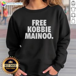 Stylish Nice Free Kobbie Mainoo Manchester United FC sweatshirt featuring the iconic club logo in vibrant colors.