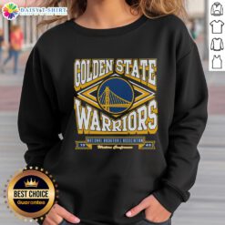 Alt Text: Stylish Nice Golden State Warriors heater sweatshirt featuring team logo, perfect for game day and casual wear.