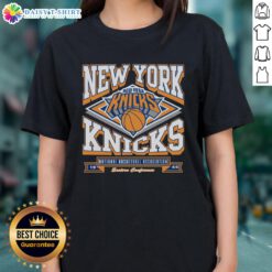 Ladies' Nice New York Knicks Heater Tee featuring bold team colors and logo, perfect for game day style.