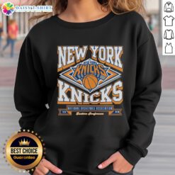Cozy Nice New York Knicks heater sweatshirt featuring team colors and logo, perfect for fans on chilly game days.