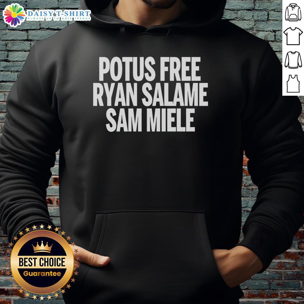 Ryan Salame and Sam Miele wearing Nice Potus Free hoodies, showcasing trendy streetwear fashion.