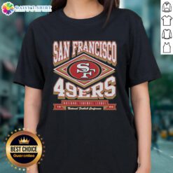 Nice San Francisco 49ers Heater Ladies Tee featuring vibrant team colors and stylish design for female fans.