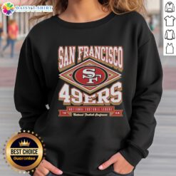Alt Text: Cozy Nice San Francisco 49ers heater sweatshirt featuring team logo, perfect for game day and chilly weather.