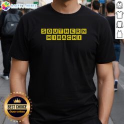 Alt Text: Nice Southern Hibachi T-Shirt featuring vibrant grill graphics and stylish design for barbecue enthusiasts.