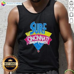 Stylish Nice Surf Cincinnati tank top in vibrant colors, perfect for summer beach outings and casual wear.