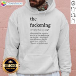 Stylish Nice The Fuckening Verb Hoodie in black, featuring bold text design, perfect for casual streetwear fashion.