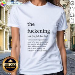 Alt Text: Nice-The-Fuckening-Verb-Ladies-Tee featuring a bold graphic design and comfortable fit for casual wear.