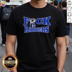 Official Fck The Raiders T-Shirt featuring bold graphic design, perfect for passionate football fans expressing team rivalry.