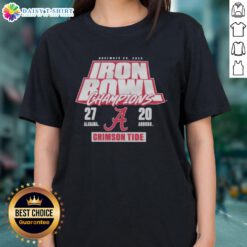 Original Alabama Crimson Tide Iron Bowl Champions ladies tee, celebrating the 27-20 victory over Auburn Tigers on November 29, 2025.