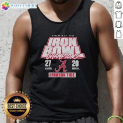 Original Alabama Crimson Tide tank top celebrating 27-20 Iron Bowl victory over Auburn Tigers, November 29, 2025.