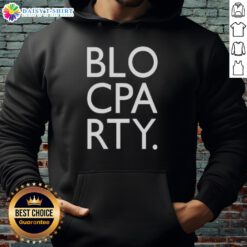 Alt Text: Original Bloc Party Logo Infill Hoodie featuring a stylish design, perfect for fans of the iconic music band.