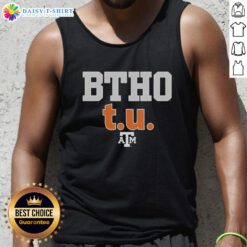 Original Btho Tu Texas A&M Aggies football logo tank top showcasing team spirit and style for fans.