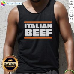 Original Italian Beef Chicago Bears tank top featuring bold team colors and design, perfect for fans and summer wear.