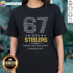 Original 'It's A Steelers Thing You Wouldn't Understand' Ladies Tee in black, perfect for Pittsburgh Steelers fans.