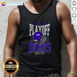 Original James Madison Dukes 2025-2026 College Football Playoff Bound Helmet Tank Top for fans and athletes.