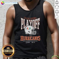 Original Miami Hurricanes college football playoff 2025-26 tank top featuring vibrant team colors and logo design.