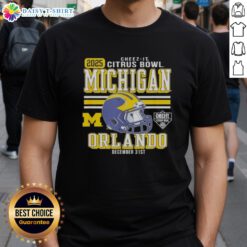 Original Michigan Wolverines Citrus Bowl 2025 T-Shirt featuring vibrant team colors and logo, perfect for fans in Orlando.
