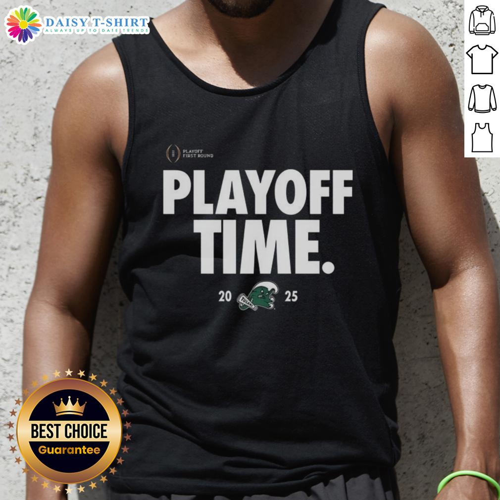 Original Tulane Green Wave Playoff Time logo tank top featuring vibrant team colors and stylish design.
