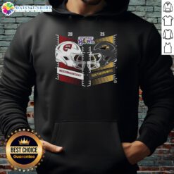 Original Western Kentucky Hilltoppers vs Southern Miss Golden Eagles 2025 New Orleans Bowl hoodie design featuring team logos.