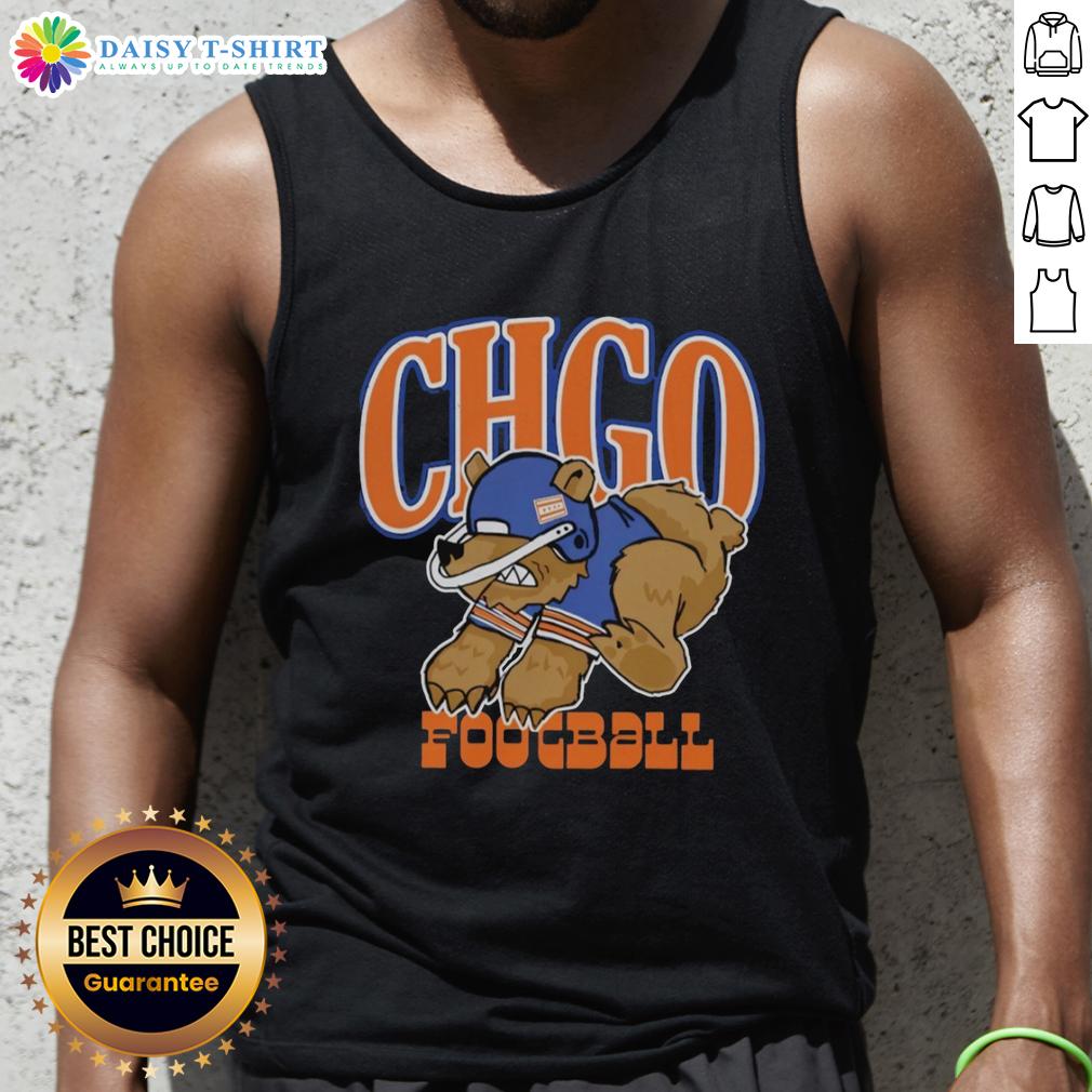 Premium Chicago Bears Football Cartoon Tank Top featuring a vibrant design for fans and casual wear.