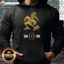 Premium Miami Hurricanes NCAA College Football Playoff 2025-2026 hoodie featuring Sebastian the Ibis mascot design.