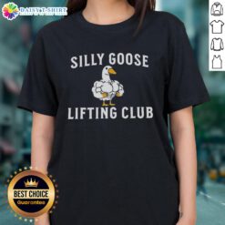 Alt Text: Premium Silly Goose Lifting Club muscle ladies tee, showcasing a stylish design for fitness enthusiasts and gym lovers.