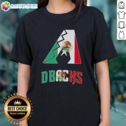 Pretty Arizona Diamondbacks baseball tee featuring a vibrant Mexican flag design for ladies' casual wear.