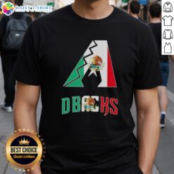 Pretty Arizona Diamondbacks baseball t-shirt featuring the Mexican flag design, perfect for fans celebrating culture and sports.