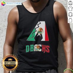 Pretty Arizona Diamondbacks baseball tank top featuring a vibrant Mexican flag design, perfect for sports fans.