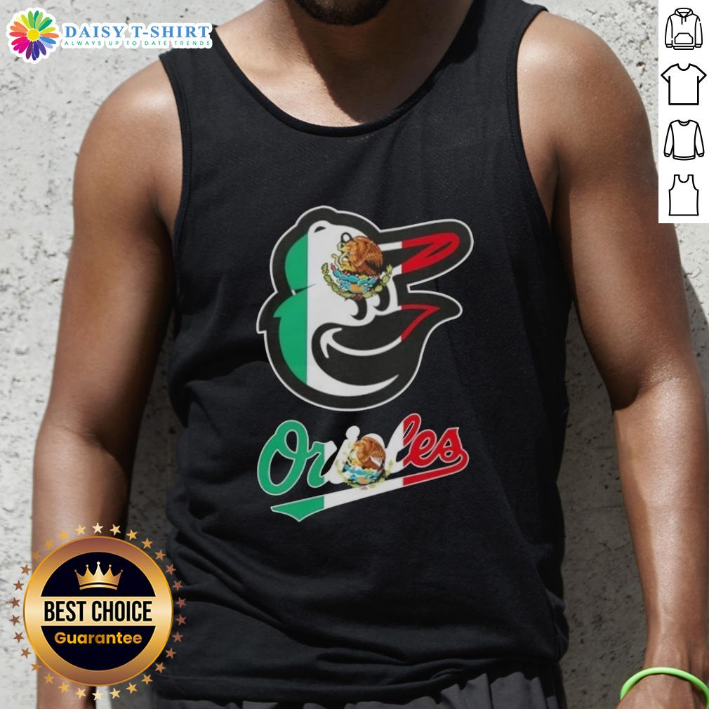 Pretty Baltimore Orioles baseball tank top featuring a vibrant Mexican flag design for stylish fans.