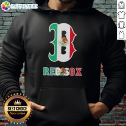 Stylish Boston Red Sox baseball hoodie featuring a vibrant Mexican flag design, perfect for fans and casual wear.