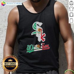 Pretty Chicago White Sox baseball tank top featuring a vibrant Mexican flag design, perfect for sports fans.