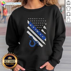 Pretty Indianapolis Colts football sweatshirt with American flag design, perfect for teachers and fans alike.