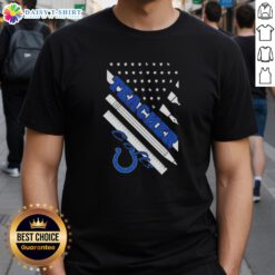 Pretty Indianapolis Colts Football X Teacher American Flag T-Shirt showcasing patriotic design for fans and educators.