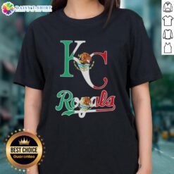 Pretty Kansas City Royals baseball ladies' tee featuring a vibrant Mexican flag design for fans and stylish wear.