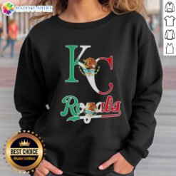 Pretty Kansas City Royals baseball sweatshirt featuring a vibrant Mexican flag design, perfect for fans and style enthusiasts.