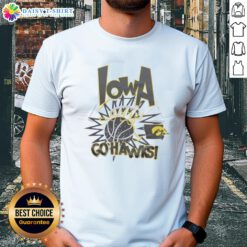 Alt Text: Top Iowa Hawkeyes Go Hawks Slam T-Shirt featuring bold team graphics, perfect for Iowa fans and game day wear.