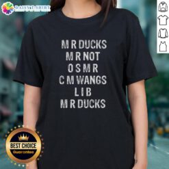 Top Mr Ducks Ladies Tee featuring Mr Not So Mr Cm Wang design, perfect for casual wear and duck enthusiasts.