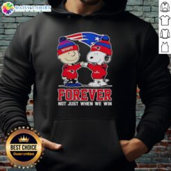 Top New England Patriots Charlie Brown and Snoopy Forever hoodie showcasing team spirit, perfect for fans and game days.
