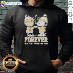 Top New Orleans Saints Charlie Brown and Snoopy Forever hoodie, celebrating team spirit and loyalty beyond just victories.