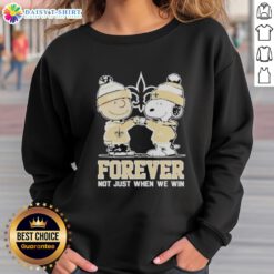 Top New Orleans Saints Charlie Brown and Snoopy Forever sweatshirt featuring playful design for fans and comfort.