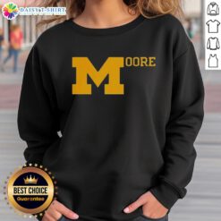 Top Sherrone Moore Michigan Football sweatshirt featuring bold team colors and logo, perfect for fans and game day wear.