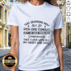 Top This Grandma Tee featuring a heartfelt message about loving priceless grandchildren, perfect for proud grandmothers.